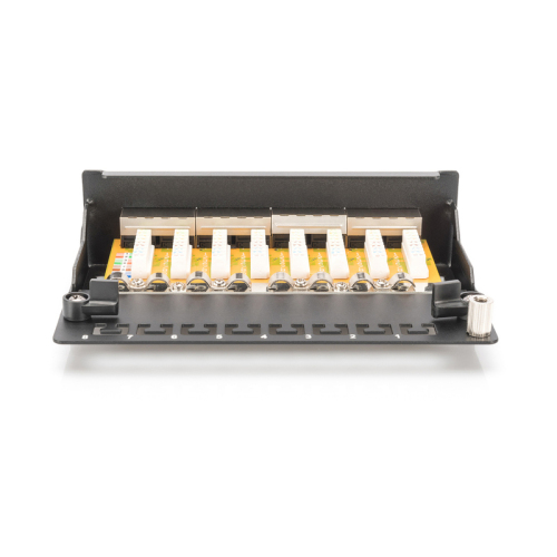 MC Desktop CAT 6 Patch Panel shielded Class E 8-port RJ45 8P8C