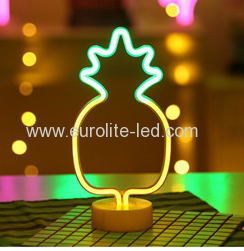 Led Neon pineapple Night Light Fevistal Holiday Decration Light