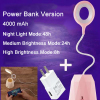 euroliteLED 2.5W Pink Dimmable Multi-use Desk Lamp Rechargeable 4000mAh 3 Gear Touch Control 4000K Eye-Caring Lamp