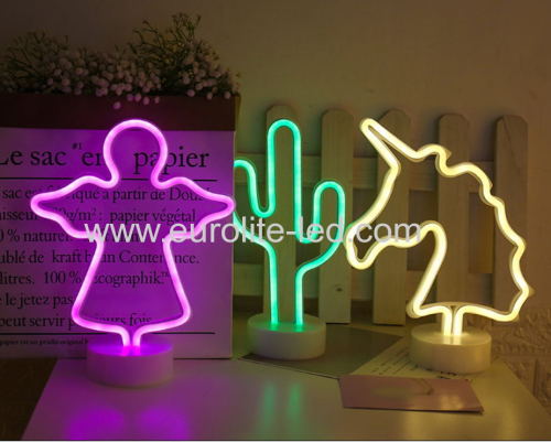 Led Neon Angle Night Light Fevistal Holiday Decration Light