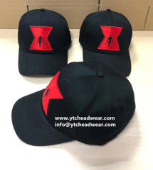 supply black cotton custom embroidery hats caps with logo design