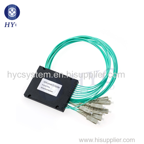 2×64 PLC Splitter ABS Box Type SC/APC Fiber Optical Splitter FTTH