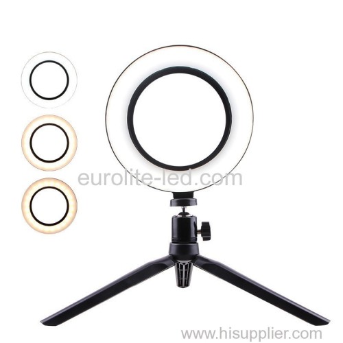 euroliteLED 8inch Led Ring Light Photography Ring Lamp for Make up and Live Stream