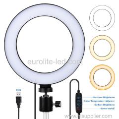 euroliteLED 8inch Led Ring Light Photography Ring Lamp for Make up and Live Stream