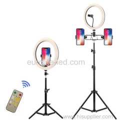 euroliteLED 12 Inch Ring light Photography Ring Lamp Makeup LED with Stand Hot Shoe for Camera and Smart Phone