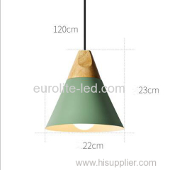 euroliteLED Green Single-Head LED Chandelier Nordic Modern Simplicity Pendant Lamp Hanging Wire 120cm Freely Adjustable