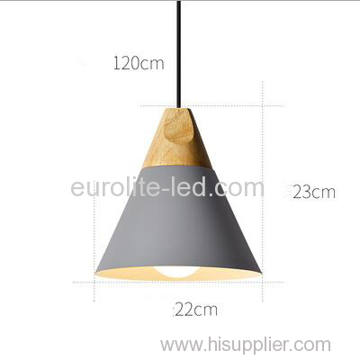 euroliteLED Gray Single-Head LED Chandelier Nordic Modern Simplicity Pendant Lamp Hanging Wire 120cm Freely Adjustable