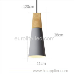 euroliteLED 9W Gray Single-Head LED Chandelier Nordic Modern Pendant Lamp Hanging Wire 120cm Freely Adjustable