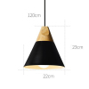euroliteLED Black Single-Head LED Chandelier Nordic Modern Simplicity Pendant Lamp Hanging Wire 120cm Freely Adjustable