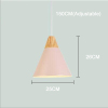 euroliteLED 9W Pink Nordic Individual Solid Wood Single-Head Small Chandelier Creative Dining Room