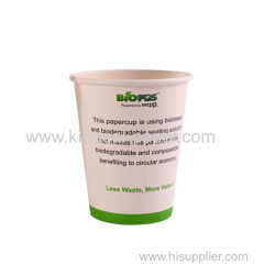 100% biodegradable compostable coffee cup