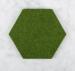 FELT COASTER cup mat MERINO WOOL OLIVE GREEN HEXAGON