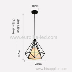 euroliteLED 12W 28cm White Iron Art Chandelier Nordic Creative Living Room Lights Bedroom Restaurant Illumination