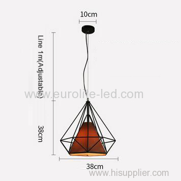 euroliteLED 12W 38cm Brown Iron Art Chandelier Nordic Creative Living Room Lights Bedroom Restaurant Illumination