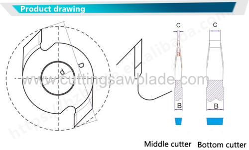 160MMx2T tct finger joint cutting saw blade For Wood Splice