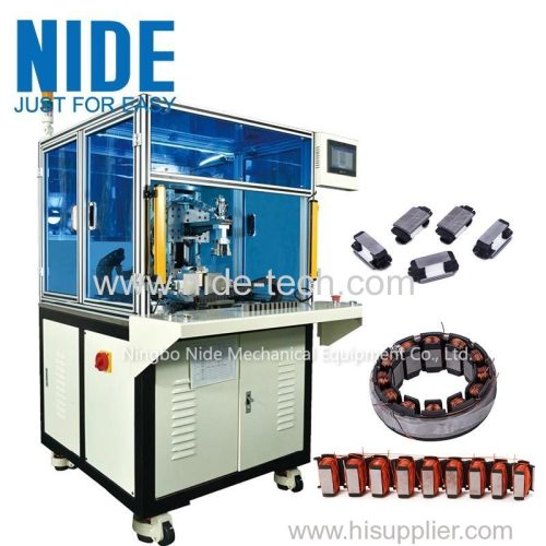 Automatic linear segment stator needle coil winding machine for BLDC motor