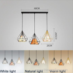 euroliteLED Chandelier Iron Art 3 Holder Color Ceiling Lights Nordic Creative Living Room Lights Restaurant Illumination