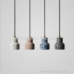 euroliteLED Red Industrial Retro Style Creative Single Head Chandelier Trendy Modern Design Terrazzo Pendant Light