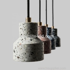 euroliteLED White Industrial Retro Style Creative Single Head Chandelier Trendy Modern Design Terrazzo Pendant Light