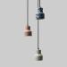 euroliteLED Blue Industrial Retro Style Creative Single Head Chandelier Trendy Modern Design Terrazzo Pendant Light