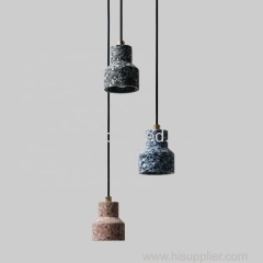 euroliteLED Blue Industrial Retro Style Creative Single Head Chandelier Trendy Modern Design Terrazzo Pendant Light