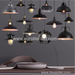 euroliteLED S Interior Iron Umbrella Lampshade Light Industrial Vintage Pendant Lamp Antique Creative Lotus Chandelier