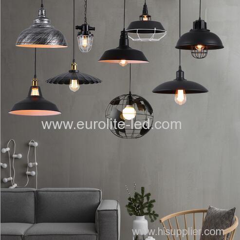 euroliteLED Silver 10W M Industrial Pendant Light Vintage Barn Hanging Lamp Modern Iron Ceiling Light Dining Room Lamp