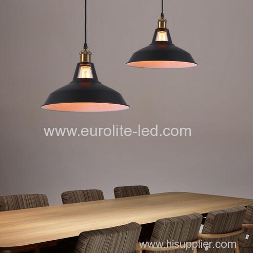 euroliteLED 40W Black Retro Hanging Lamp Vintage Loft Industrial Ceiling Light Black Pendant Lamp Iron Hanging Lamp