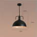 euroliteLED 10W Black L Vintage Lighting Retro Pendant Lamp Iron Shade Industrial Chandelier