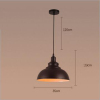 euroliteLED 10W M Metal Industrial Pendant Light Vintage Barn Hanging Lamp Modern Iron Ceiling Light Dining Room Lamp