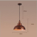 euroliteLED Bronze 10W M Industrial Pendant Light Vintage Barn Hanging Lamp Modern Iron Ceiling Light Dining Room Lamp