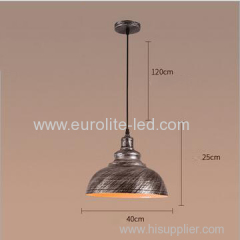 euroliteLED Silver 10W L Industrial Pendant Light Vintage Barn Hanging Lamp Modern Iron Ceiling Light Dining Room Lamp
