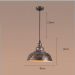 euroliteLED Silver 10W L Industrial Pendant Light Vintage Barn Hanging Lamp Modern Iron Ceiling Light Dining Room Lamp