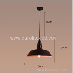 euroliteLED 40W Black S Industrial Vintage Adjustable Pendant Light