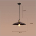 euroliteLED L Interior Iron Umbrella Lampshade Light Industrial Vintage Pendant Lamp Antique Creative Lotus Chandelier