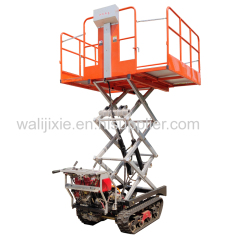 Mini crawler type self propelled type garden transporter work platform