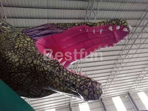 Commercial inflatable crocodile slide