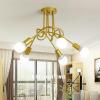 euroliteLED 5Head Gold Wrought Iron Ceiling Lamp Creative Personality Spider Chandelier Living Room Bedroom Led Light