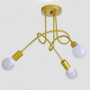 euroliteLED 3Head Gold Wrought Iron Ceiling Lamp Creative Personality Spider Chandelier Living Room Bedroom Led Light