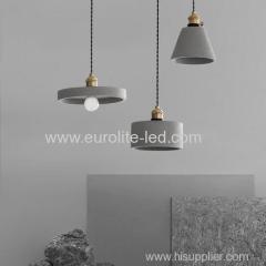 euroliteLED 16*12.5CM Retro Cement Single Head Chandelier Creative Bar Small Ceiling Light Suspension Lamp