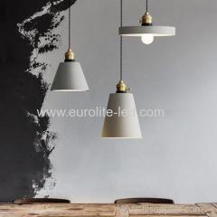 euroliteLED 15*14.5CM Retro Cement Single Head Chandelier Creative Bar Small Ceiling Light Suspension Lamp