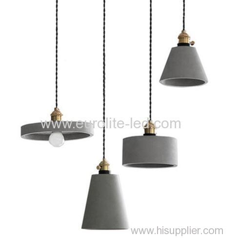 euroliteLED 16*12.5CM Retro Cement Single Head Chandelier Creative Bar Small Ceiling Light Suspension Lamp