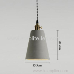 euroliteLED 15.5*20.5CM Retro Cement Single Head Chandelier Creative Bar Small Ceiling Light Suspension Lamp