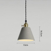 euroliteLED 15*14.5CM Retro Cement Single Head Chandelier Creative Bar Small Ceiling Light Suspension Lamp