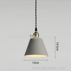 euroliteLED 15*14.5CM Retro Cement Single Head Chandelier Creative Bar Small Ceiling Light Suspension Lamp