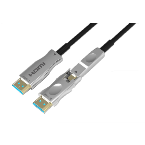 MC Fiber Optic HDMI 2.0 Cable 4K HDR Micro HDMI Male D Type and Standard Single-Head Split Active Fiber Cable