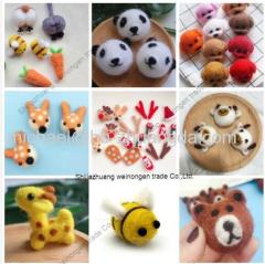 Christmas wool felt handmade DIY Custom Fluffy ball cartoon new year festival hanging pendant children hair pendant acc