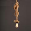 euroliteLED Lighting Retro Single Head Lamp Flax Rope Chandelier Twisted Flaxen Rope Country Style Pendant Lights