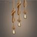 euroliteLED Lighting Retro Single Head Lamp Flax Rope Chandelier Twisted Flaxen Rope Country Style Pendant Lights