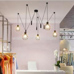 euroliteLED 10 Head Black LED Ceiling Light Creative Pulley